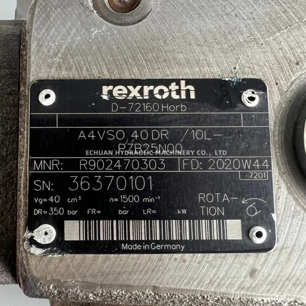 REXROTH R902470303 A4VSO 40DR / 10L-PZB25N00 - Image 8