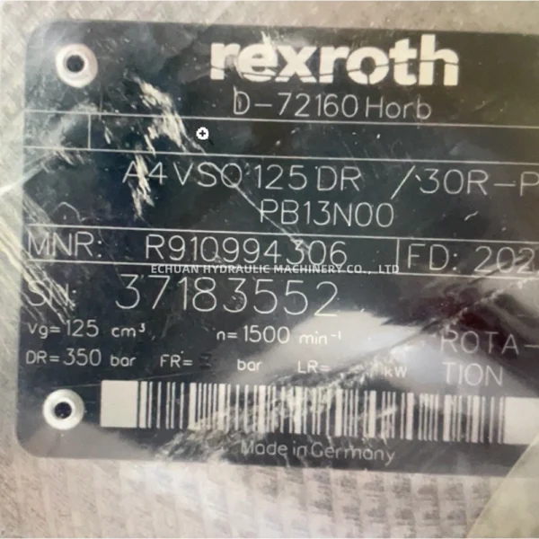 REXROTH R9010994306 A4VSO125DR30R-PPB13N00 - Image 3