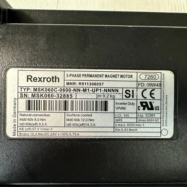 REXROTH R911306057 MSK060C-0600-NN-M1-UP1-NNNN - Image 5