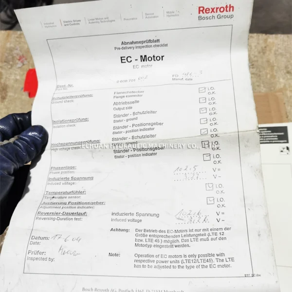 REXROTH EC-3 E48 Electric Screwdriver Motor - Image 9