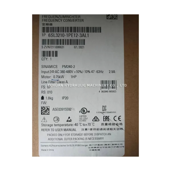 SIEMENS 6SL3210-1PE12-3AL1 - Image 2