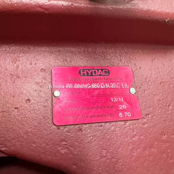 HYDAC RF BN/HC 660 D N 20 C1.1 - Image 3