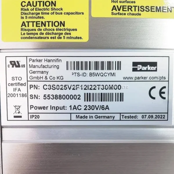 PARKER C3S025V2F12I22T30M00 - Image 3