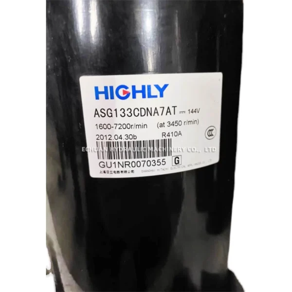 HIGHLY ASG133CDNA7AT Refrigeration Compressors - Image 2