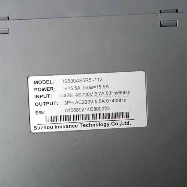 INOVANCE  IS500AS5R5I-112 Servo Drive - Image 3