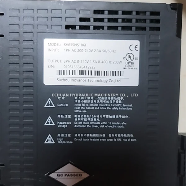 INOVANCE SV635NS1R6l Servo Drive - Image 3