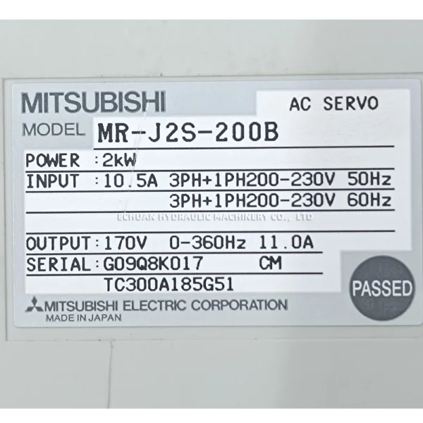 MITSUBISHI MR-J2S-200B - Image 7