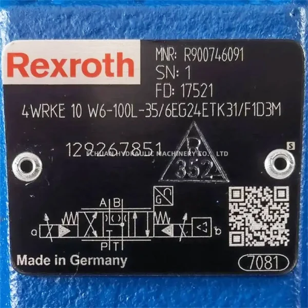 REXROTH R900746091 4WRKE10W6-100L-35/6EG24ETK31/F1D3M - Image 2