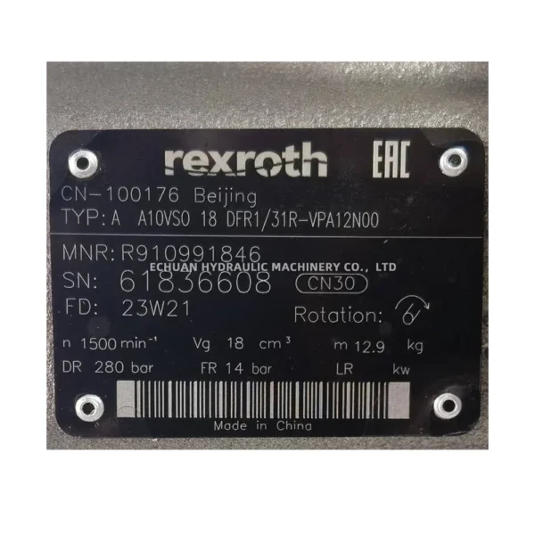 REXROTH R910991846 A10VSO18DFR131R-VPA12N00 - Image 3