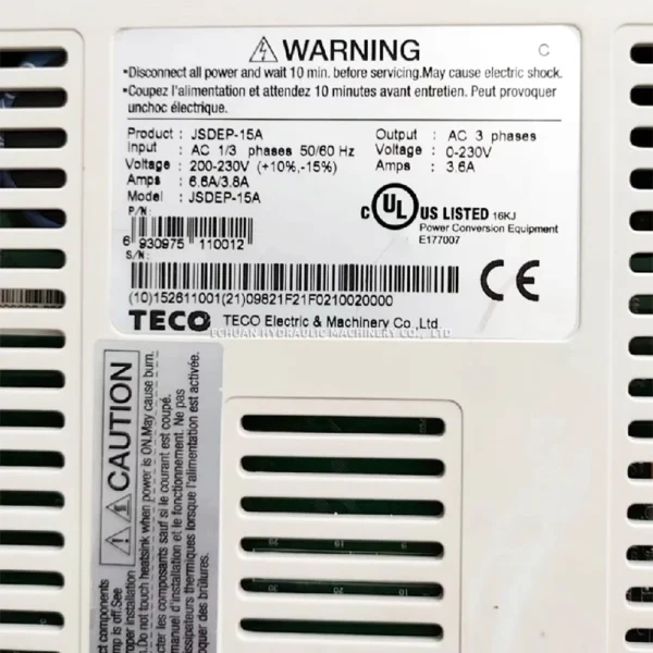 TECO JSDEP-15A - Image 3