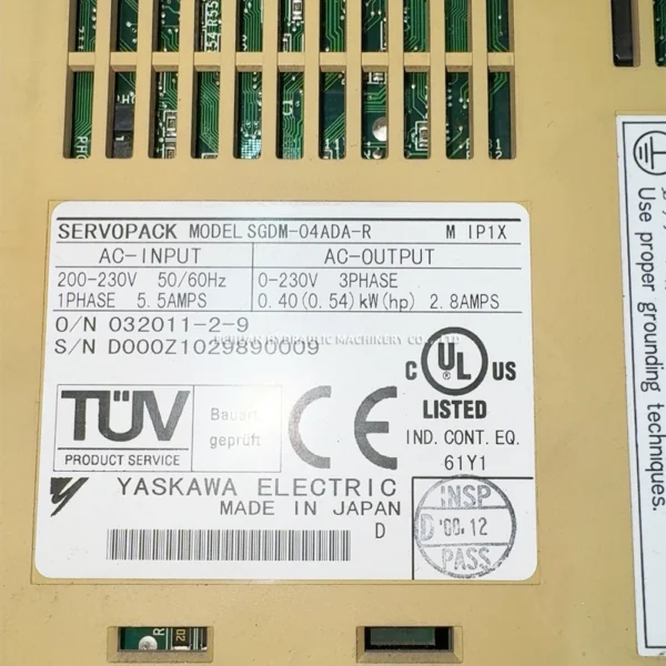 YASKAWA SGDM-04ADA-R Servo Drive - Image 2