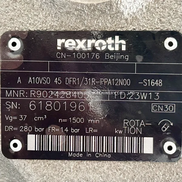 Rexroth A A10VSO 45 DFR1/31R-RPA12NO0 R902428405