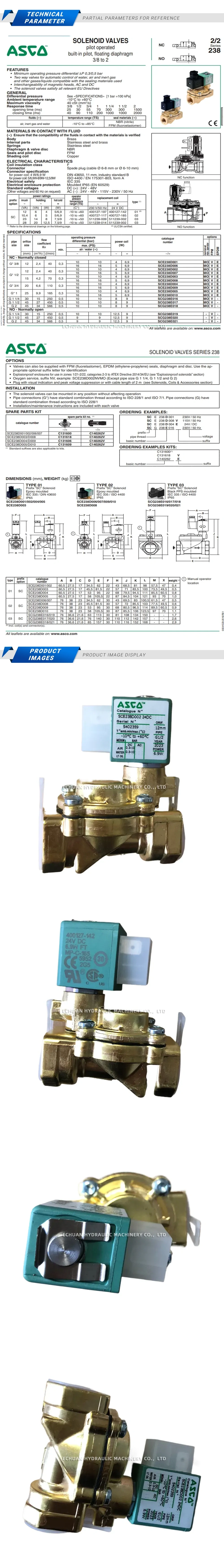 ASCO SCE238D002 24DC Description