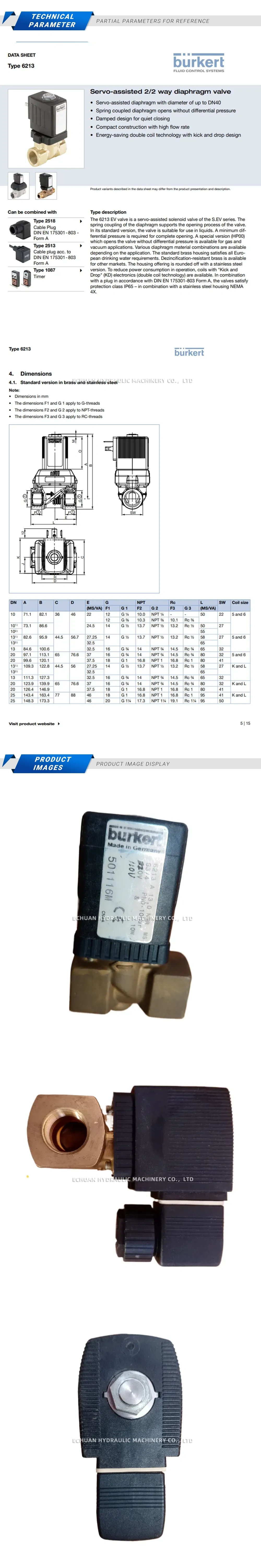 Burkert 6213 A13 Description