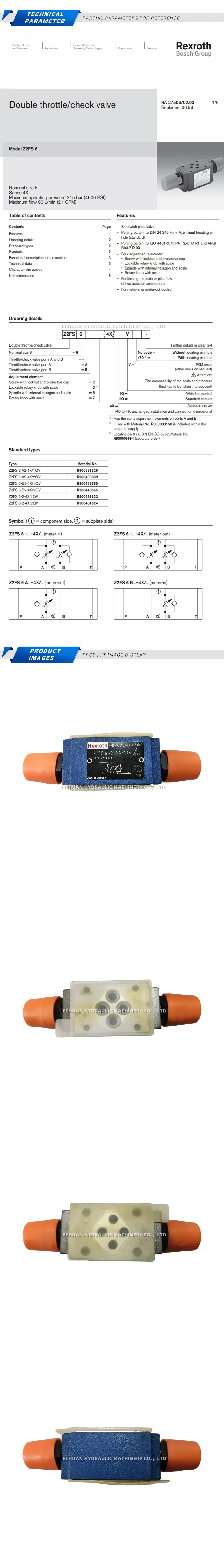 Rexroth Z2FS6-2-44/1QV Description