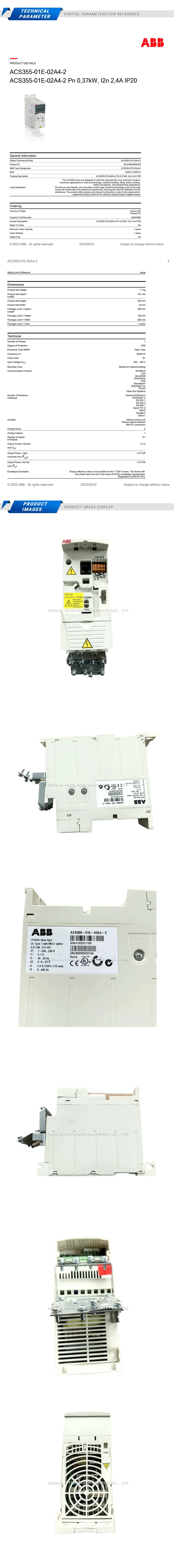 ABB ACS355-01E-02A4-2 Description