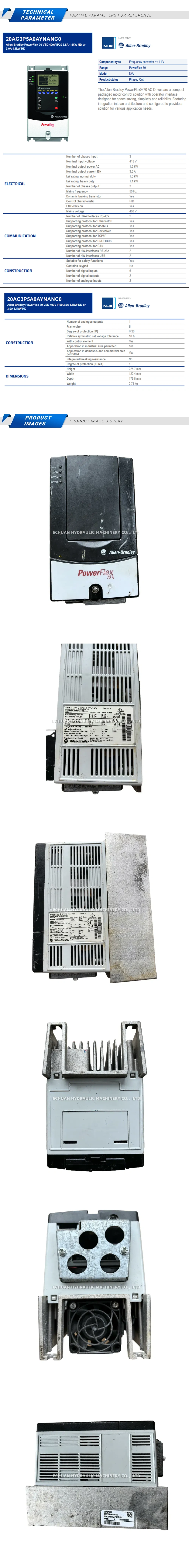 Allen-Bradley 20AC3P5A0AYNNNC0 Description