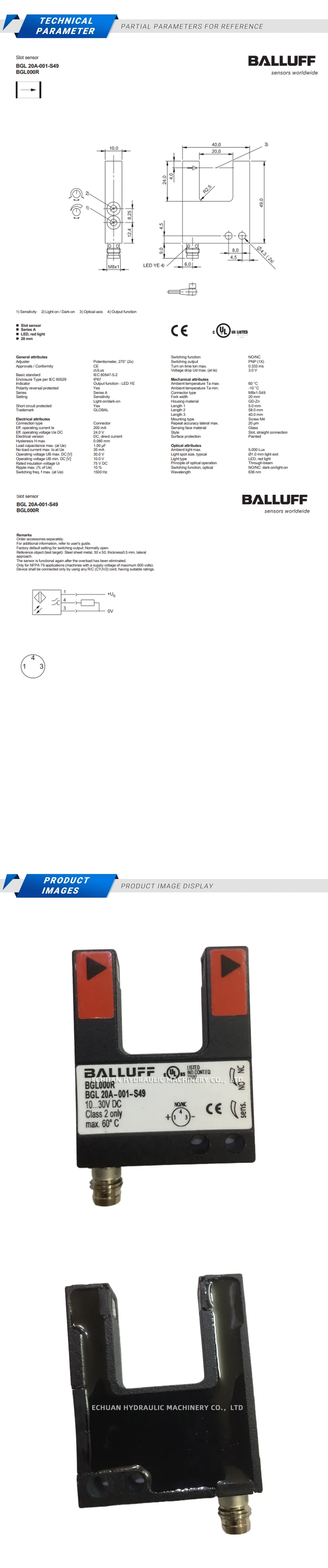 BALLUFF BGL000R(BGL 20A-001-S49) Description