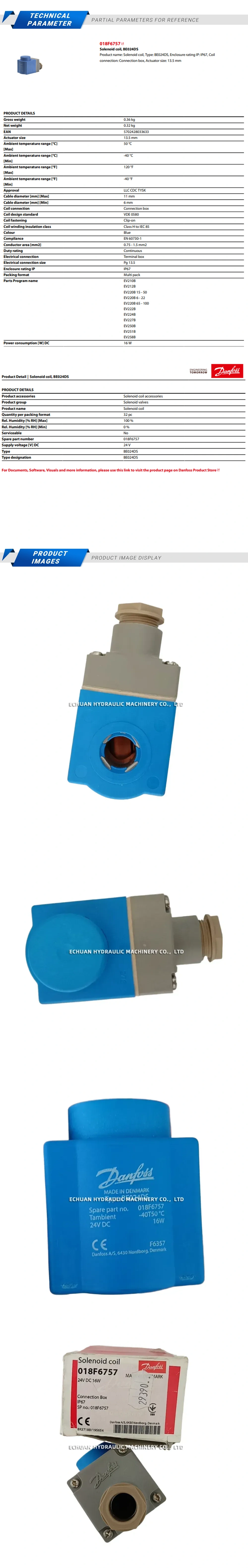 DANFOSS BE024DS 018F6757 Description