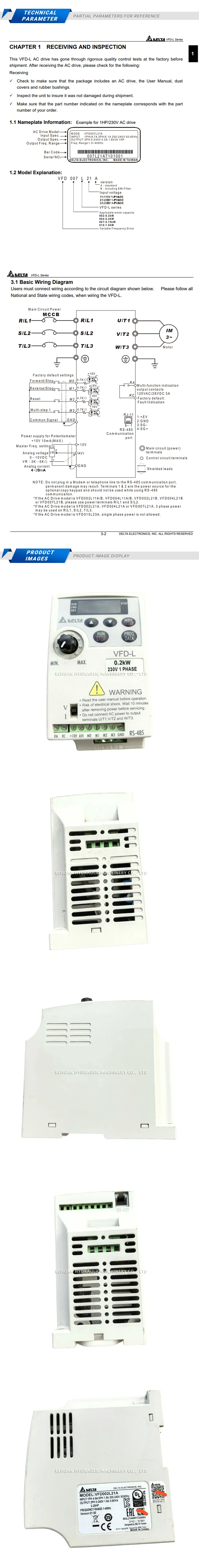 DELTA VFD002L21A Description