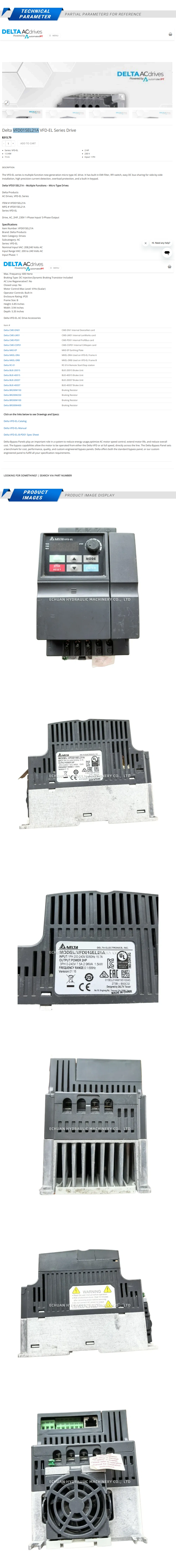 DELTA VFD015EL21A Description