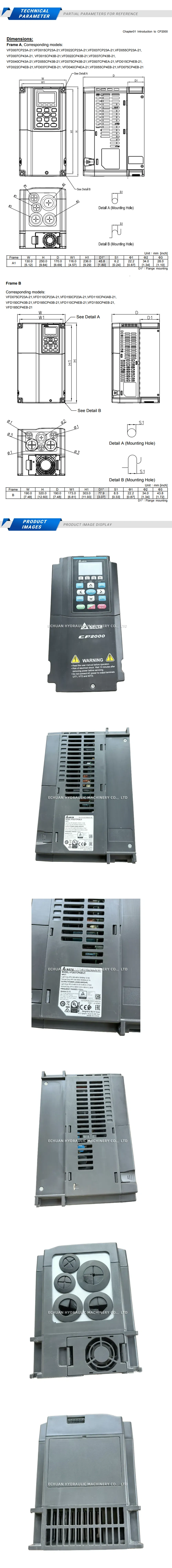 DELTA VFD037CP43B-21 Description