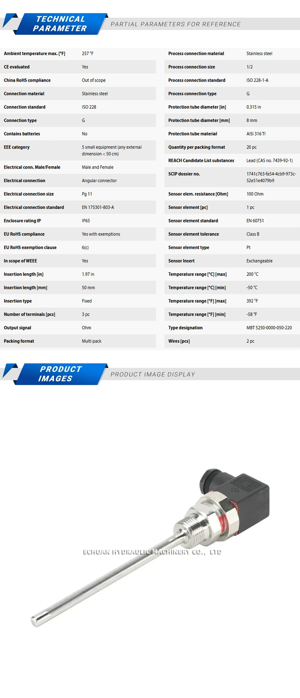 Danfoss 084Z8036 MBT5250 Description