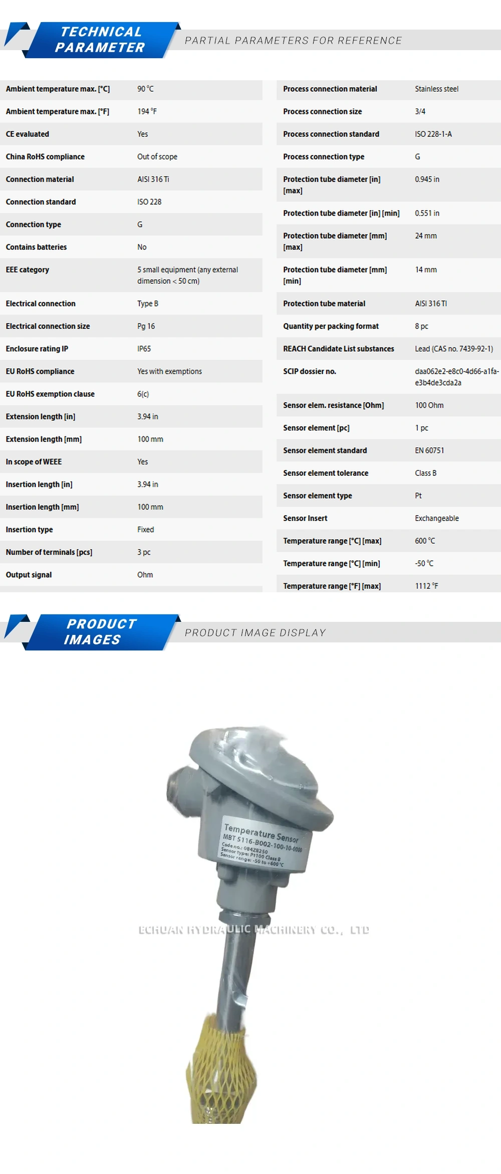 Danfoss 084Z8250 MBT 5116-B002-100-10-0000 Description