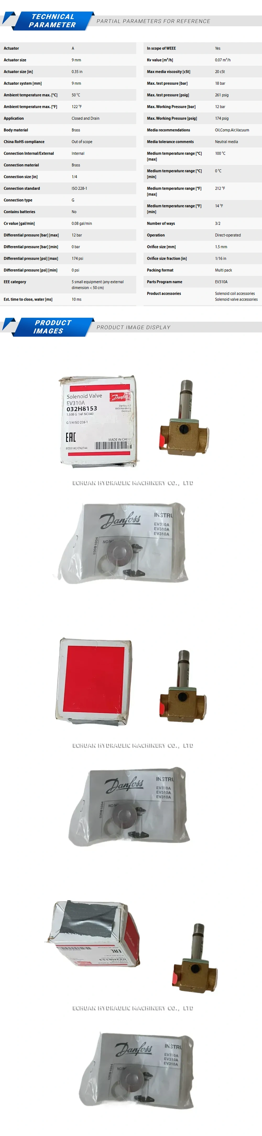 Danfoss EV310A 032H8153 Description