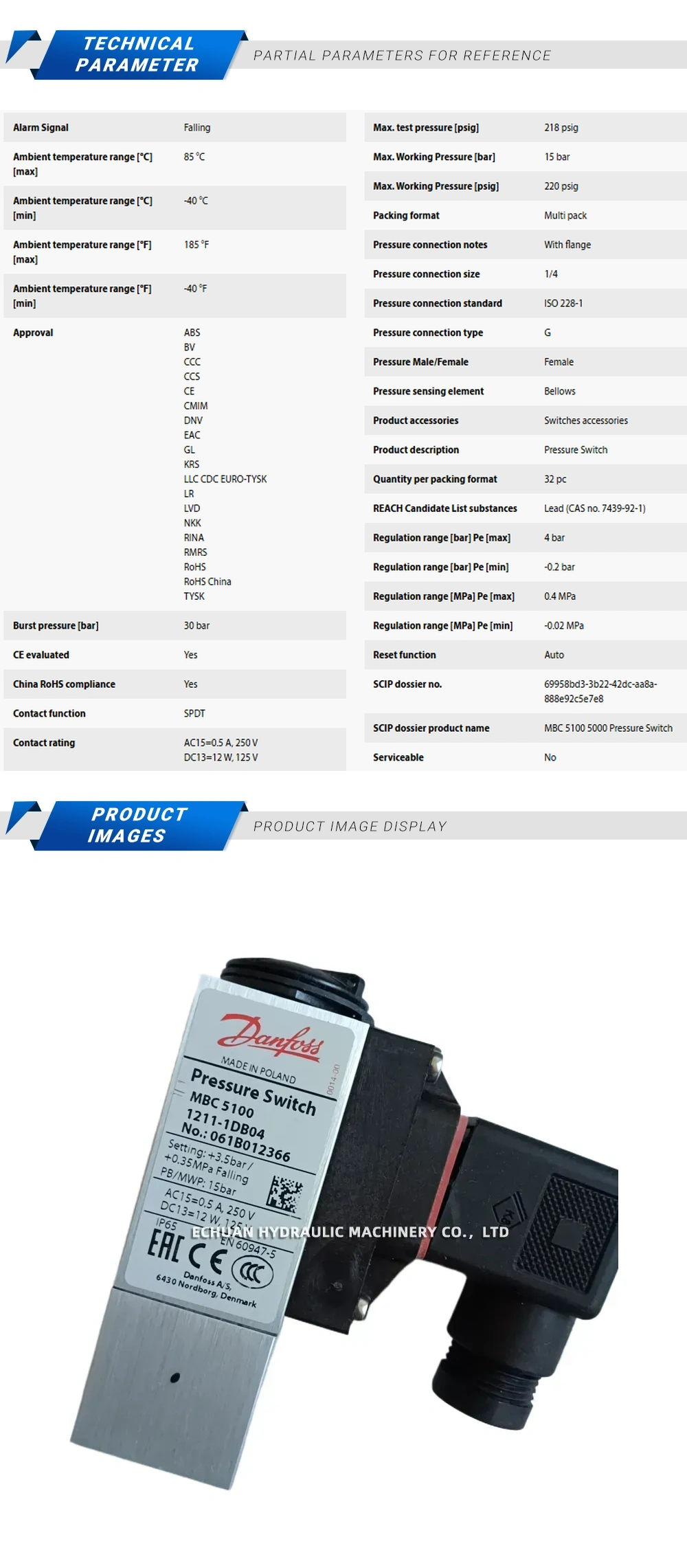 Danfoss MBC5100 1211-1DB04 061B012366 Description