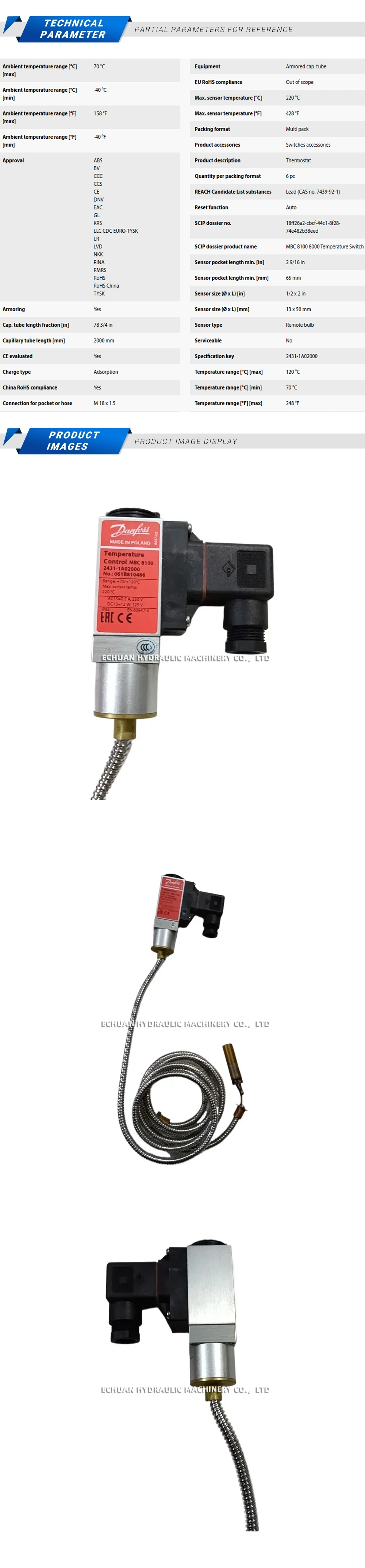 Danfoss MBC8100 2431-1A02000 061B810466 Description