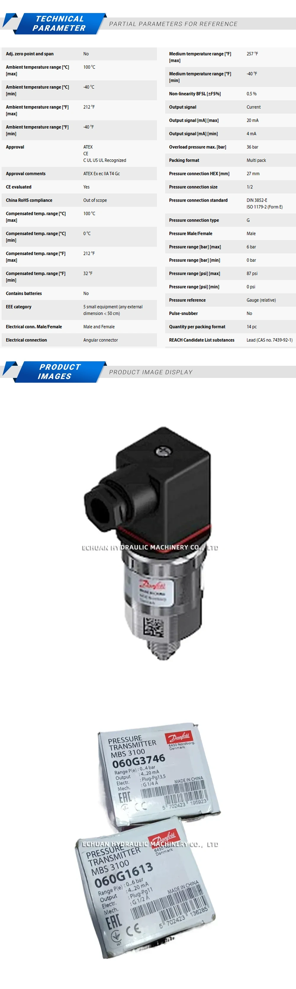 Danfoss MBS3100 060G1613 Description