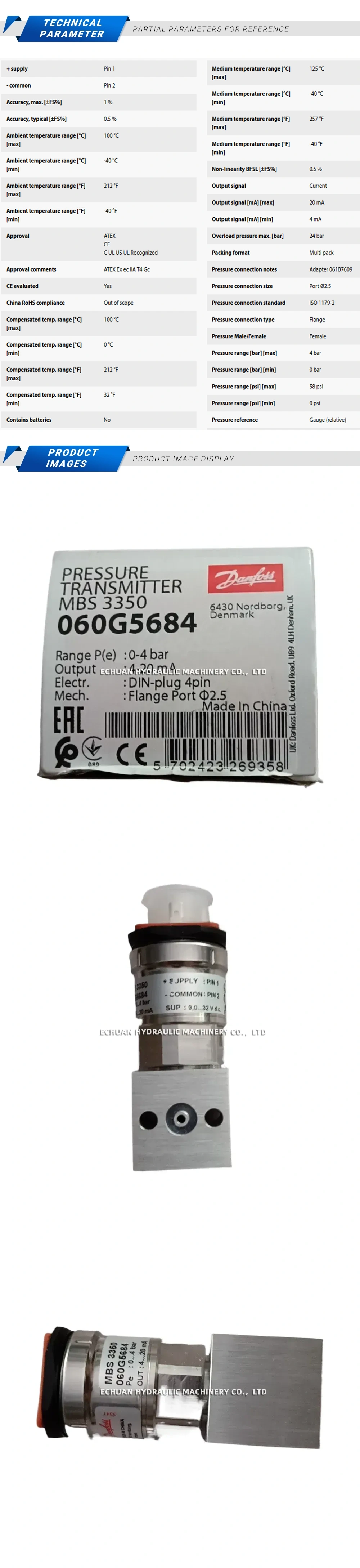 Danfoss MBS3350 060G5684 Description