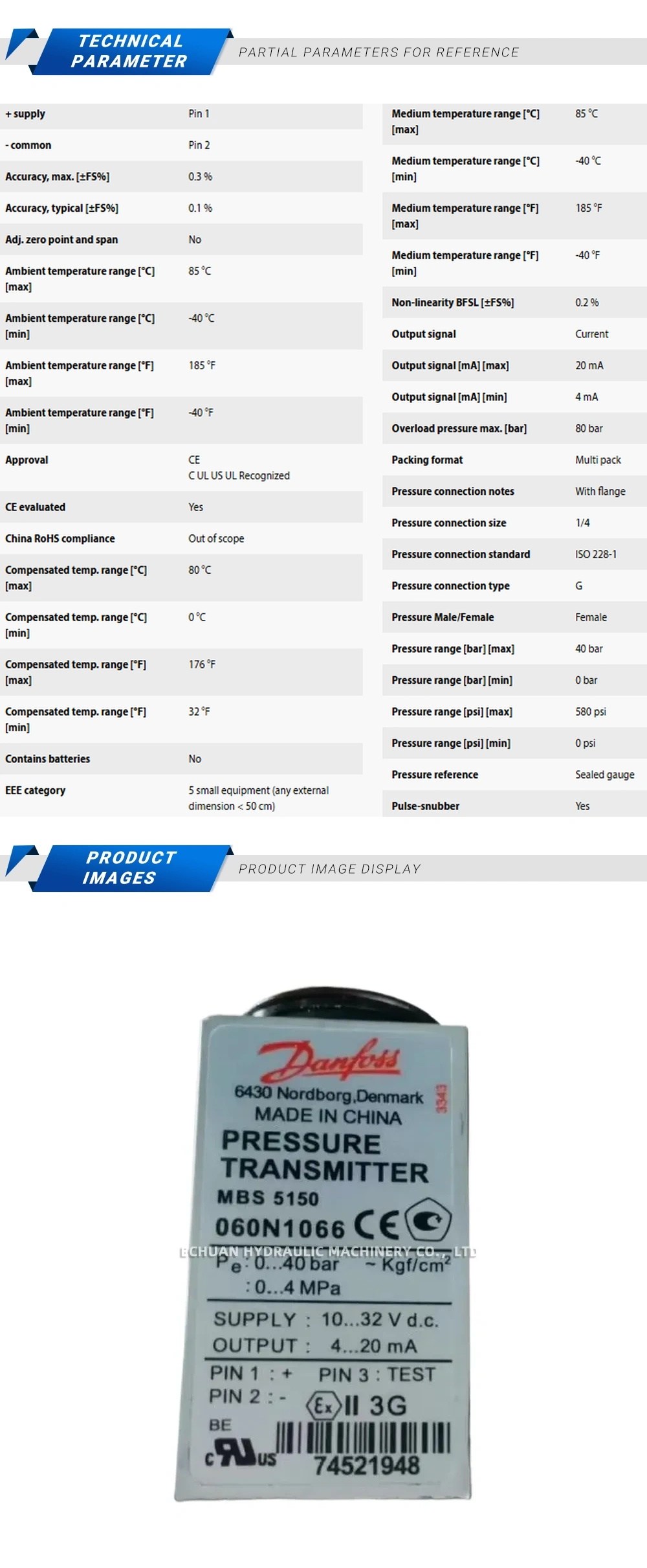Danfoss MBS5150 060N1066 Description