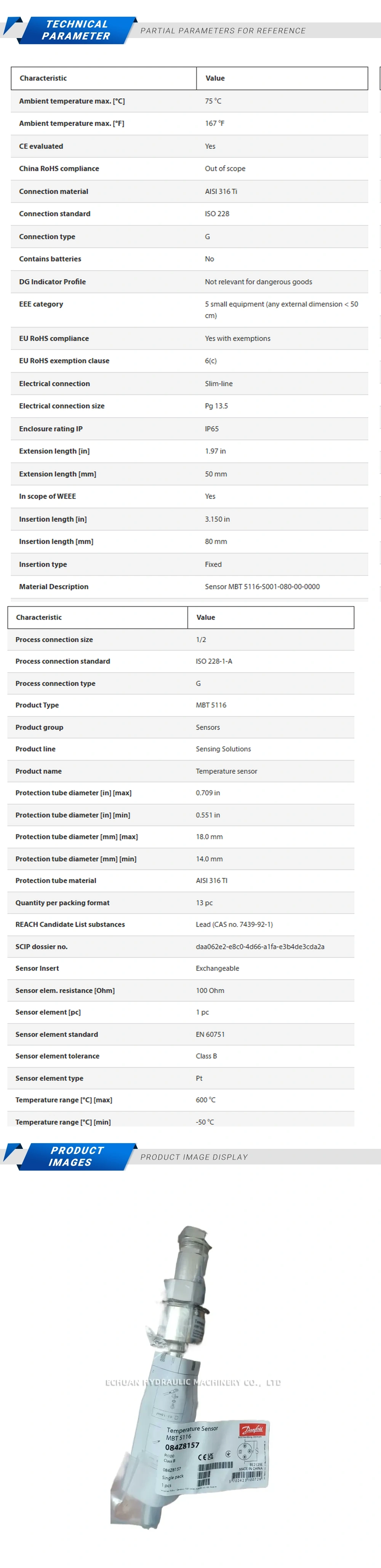 Danfoss MBT5116 084Z8157 Description