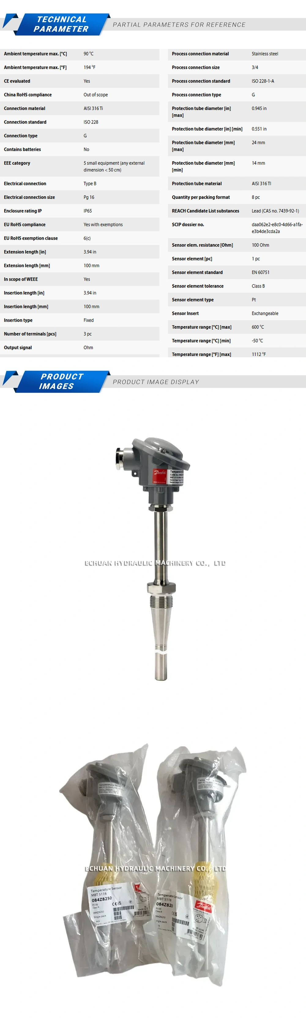 Danfoss MBT5116 084Z8250 Description