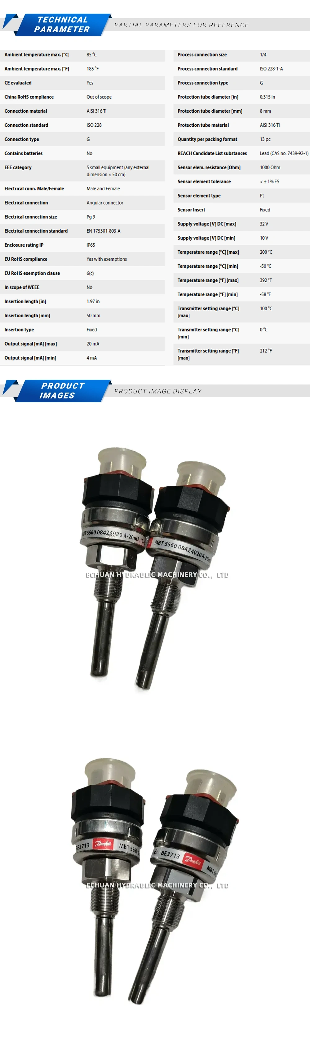 Danfoss MBT5560 084Z4020 BE3713 Description