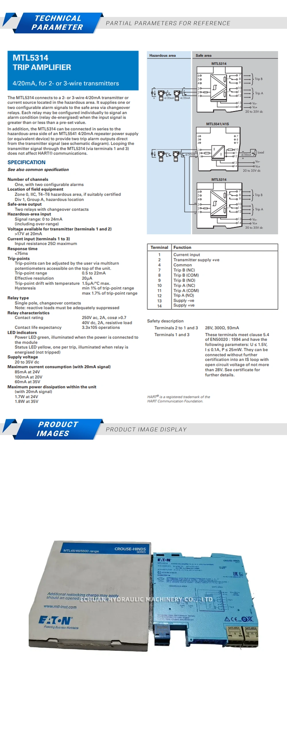 Eaton MTL5314 Description
