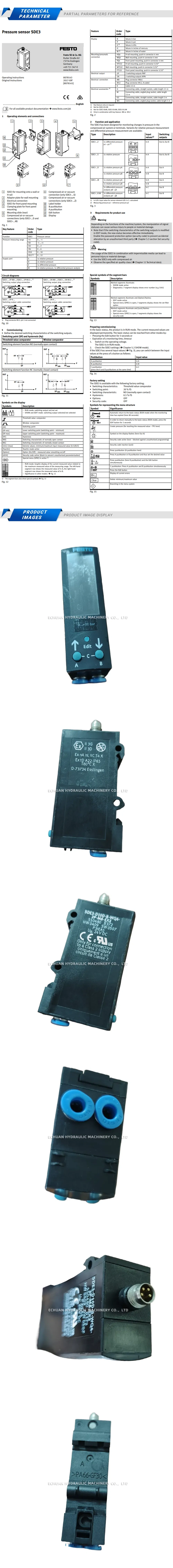 FESTO SDE3-D10D-B-WQ4-2P-M8-EX2 Description