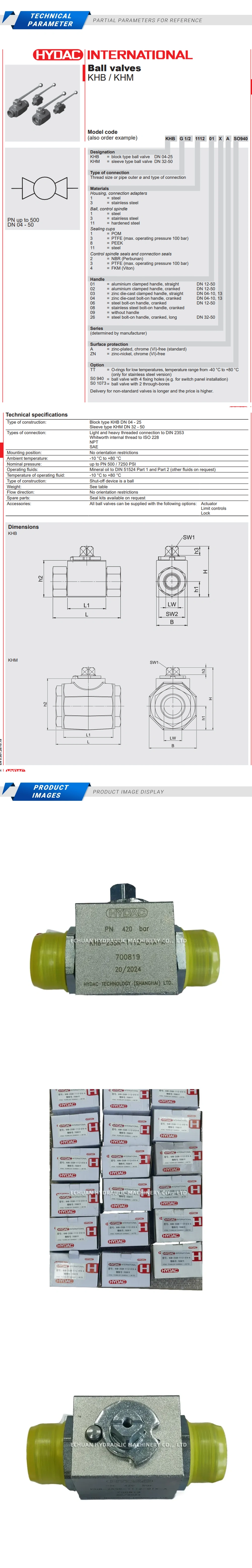 HYDAC KHB-25SR-1112-01X Description