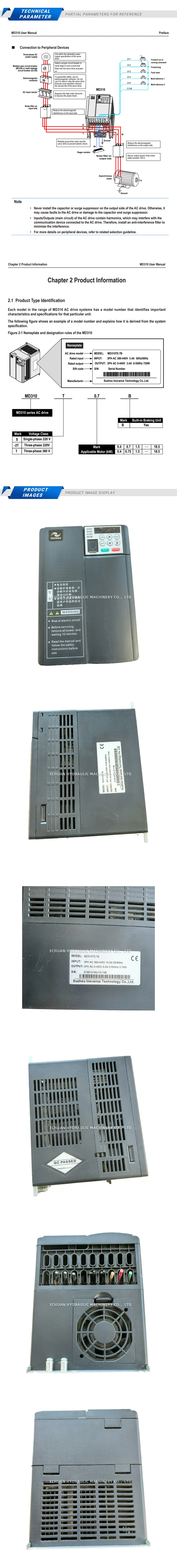 Inovance MD310T3.7B Description