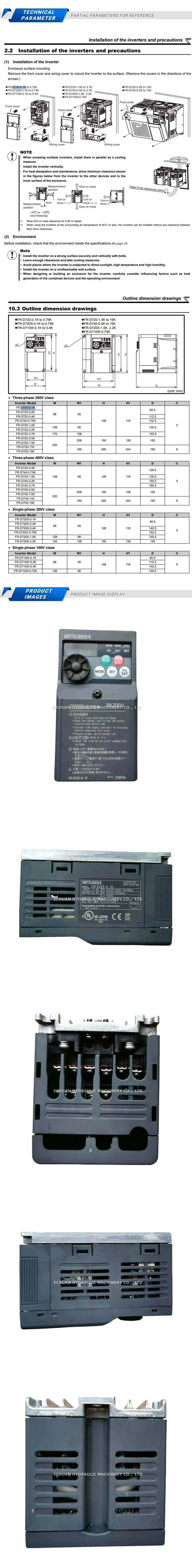 Mitsubishi FR-D720-0.1K Description