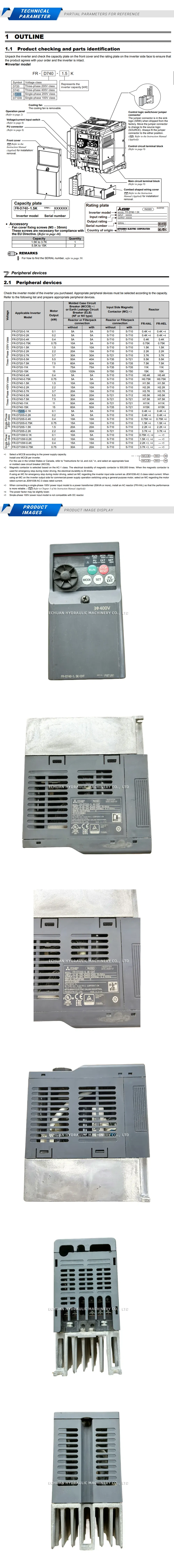 Mitsubishi FR-D720S-0.4K-CHT Description