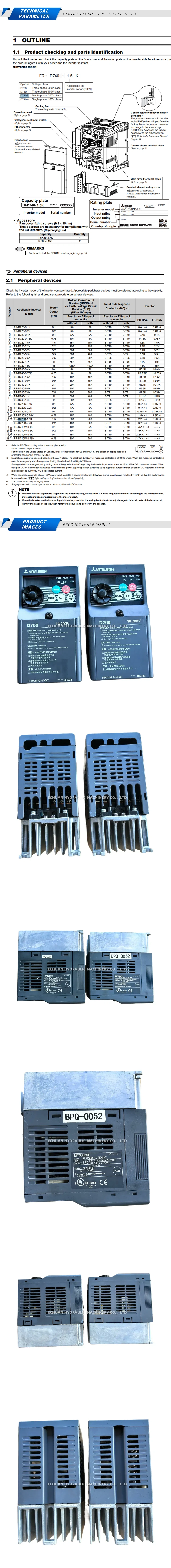 Mitsubishi FR-D720S-0.4K-CHT Description