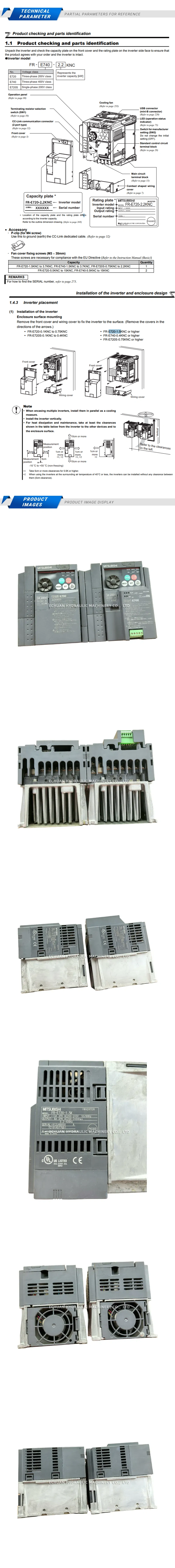 Mitsubishi FR-E720-1.5K Description