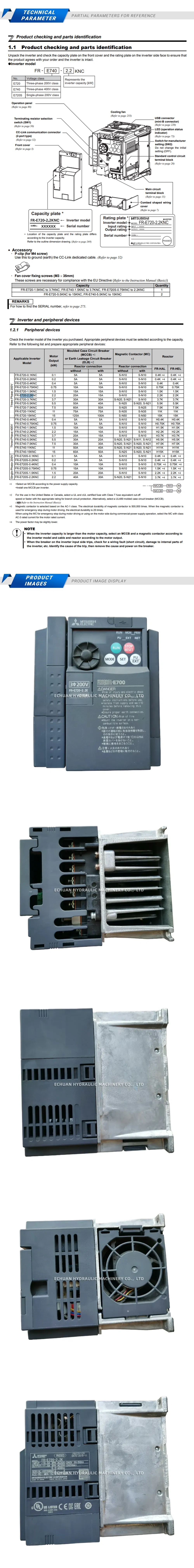 Mitsubishi FR-E720-2.2K Description