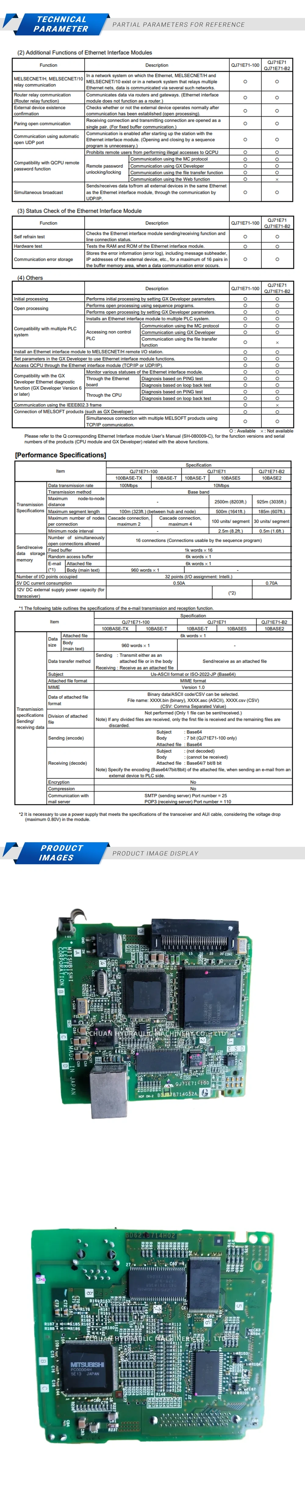 Mitsubishi QJ71E71-100 Description