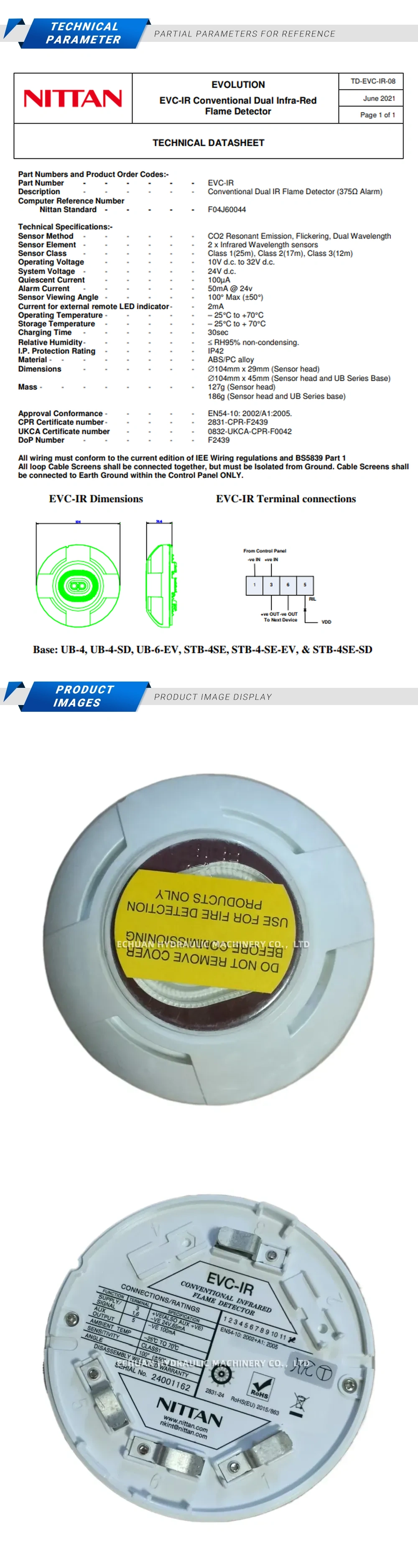 Nittan EVC-IR Description