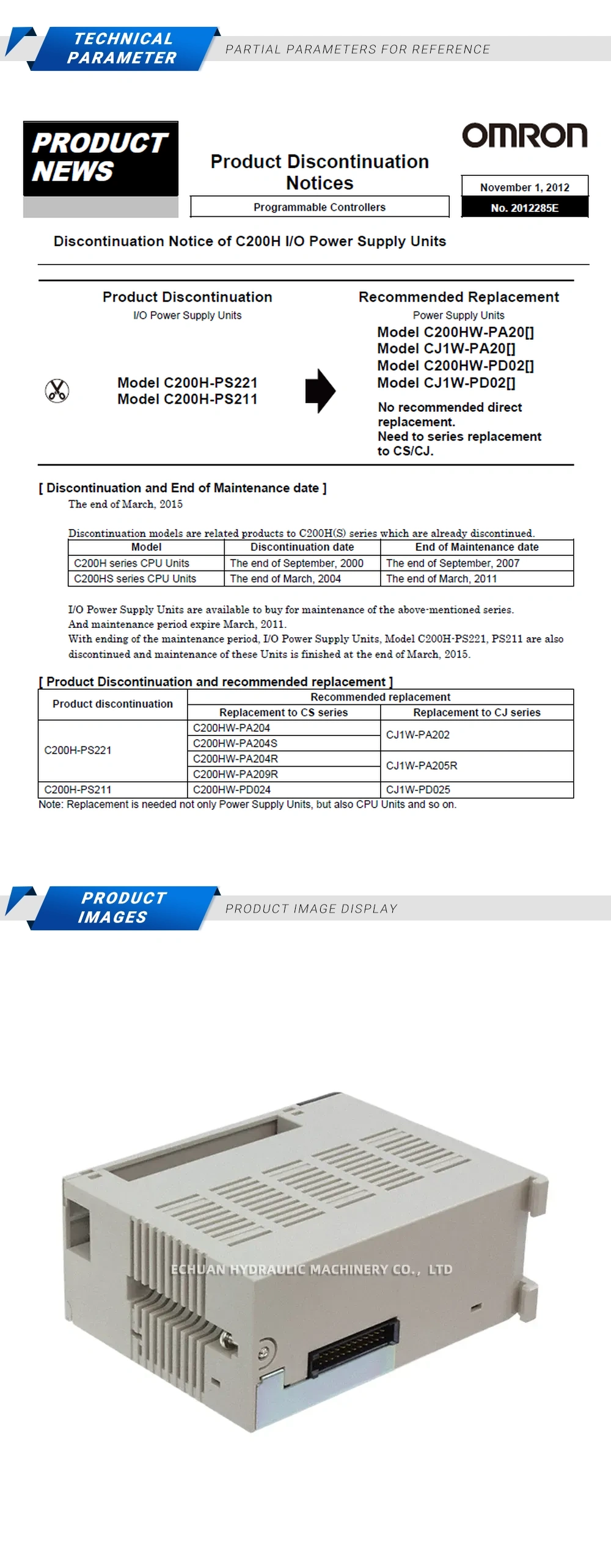 Omron C200HW-PD024 Description