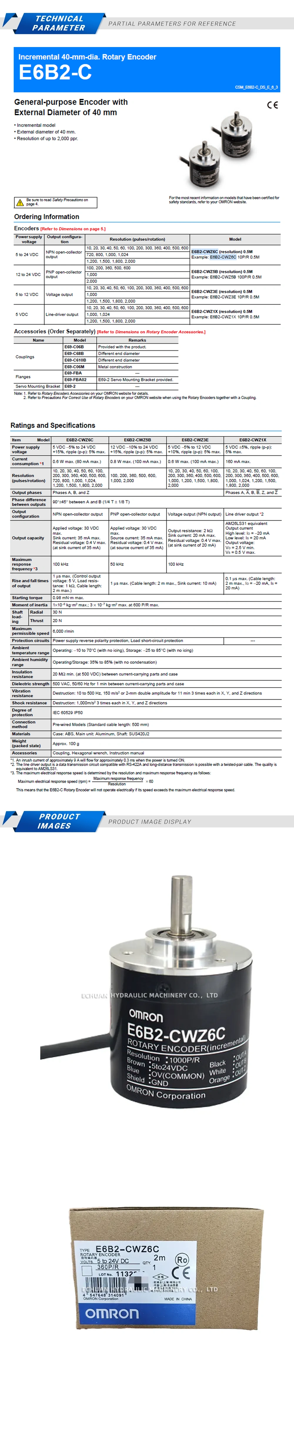 Omron E6B2-CWZ6C Description